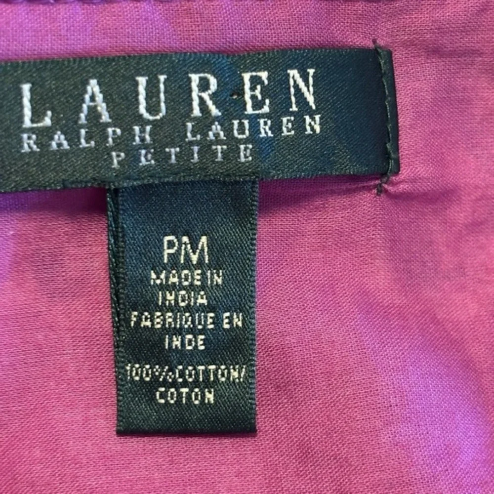 Lauren‎ Ralph Lauren PM Paisley Cotton Flared Skirt Purple Blue Boho Summer